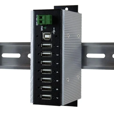 Abbildung von Exsys EX 1177HMVS WT 7 Port USB 2.0 HUB 15KV Surge Protection Schwarz