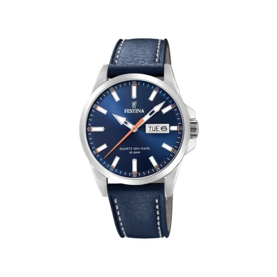 Abbildung von Festina Herren Analog Quarz Uhr mit Leder Armband F20358/3