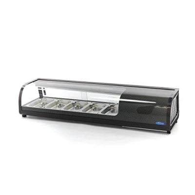Abbildung von Maxima Gastro Sushi Kühlaufsatzvitrine 52 l inkl. 5 x 1/3 GN Tischplatte