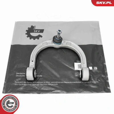 Abbildung von ESEN SKV 69SKV343 Querlenker mit Gummilager, Kugelgelenken, ohne Lager Vorderachse oben, links Aluminium 14,7mm