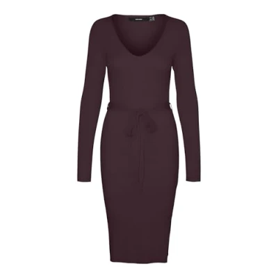 Abbildung von Vero Moda SABA Strickkleid, Damen, Größe: Large, Winetasting