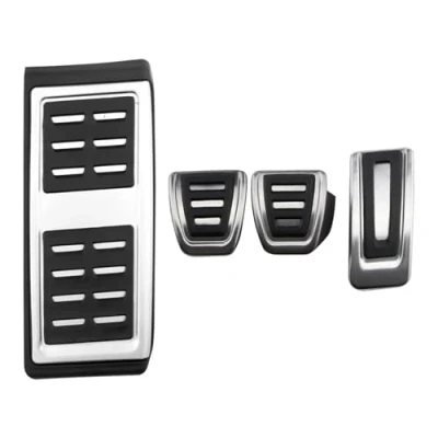 Abbildung von Auto Pedalabdeckung Für VW Seat Arona 2017 2022 LHD Autopedalabdeckung Edelstahl Autopedale Gasbremspedalschutzpolster Abdeckung Foot Rest Pedal Abdeckung(MT with Rest)