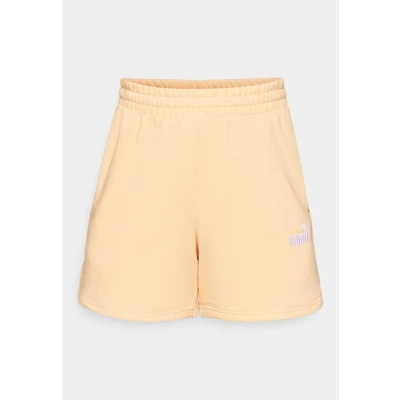 Abbildung von PUMA Damen ESS Small No. 1 Logo 5&#039;&#039; High Waist Shorts TR (s) Gestrickte Shorts, Almost Apricot, L