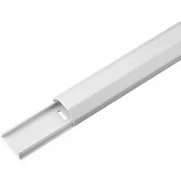 Abbildung von Goobay 90727 Halbrunder Aluminium Kabelkanal, 33 mm, Länge 1, 1 m
