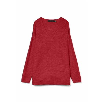 Abbildung von Vero Moda Vmcrewlefile V NECK Strickpullover, Damen, Größe: XS, Navy blazer melange