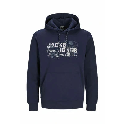 Abbildung von Jack &amp; Jones Jcooutdoor LOGO Kapuzenpullover, Herren, Größe: XS, Navy blazer