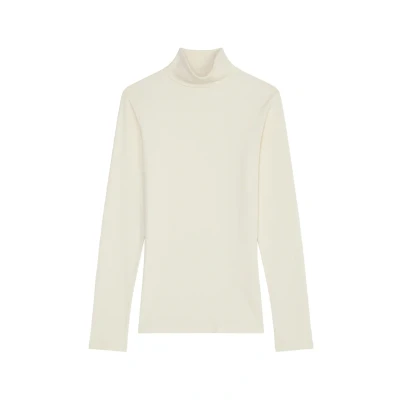 Abbildung von Marc O&#039;Polo Denim Turtleneck Langarmshirt, Damen, Größe: Large, Chalky sand