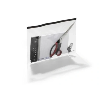 Abbildung von Durable Reißverschlusstasche A4, Beutel mit 5 Stück, transparent, 247901