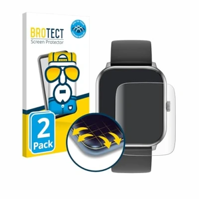 Abbildung von BROTECT 2 Stück Full Cover Schutzfolie für ICE Watch smart 1.0 1.85&quot; Screen Displayschutz Folie [3D Curved, Kristall Klar]