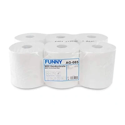 Abbildung von Funny Papierhandtuch Rolle, Innenzug, 20 cm, 2 lagig, hochweiss, 1er Pack (1 x 6 Stück)