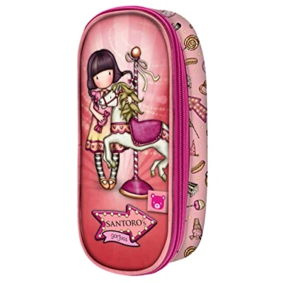 Abbildung von safta Unisex Kinder 10x23x6cm Mäppchen mit Reißverschluss Gorjuss Fairground Carousel 10 x 23 6 cm, bunt, Einheitsgröße