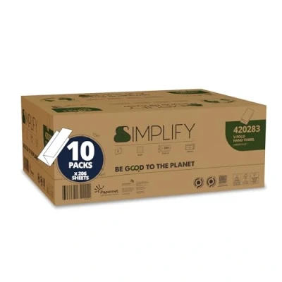 Abbildung von Papernet Falthandtuch Simplify 420283 2 lagig 10x206 Blatt