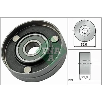 Abbildung von INA 532 0567 10 Umlenkrolle AUDI: A6 C6 Avant, Q7, A5 B8 Coupe, VOLKSWAGEN: Touareg I