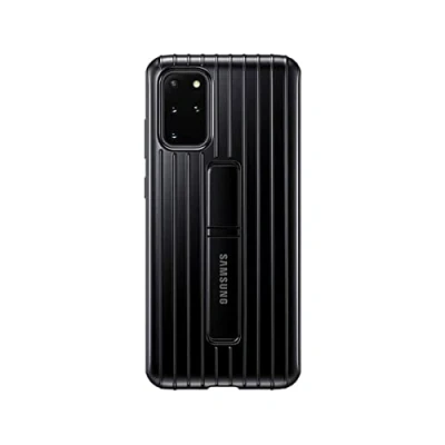Abbildung von Samsung Protective Standing Smartphone Cover EF RG985 für Galaxy S20+ 5G Handy Hülle, Schutz, ausklappbarer Standfuß, griffige Oberfläche, schwarz 6.7 Zoll
