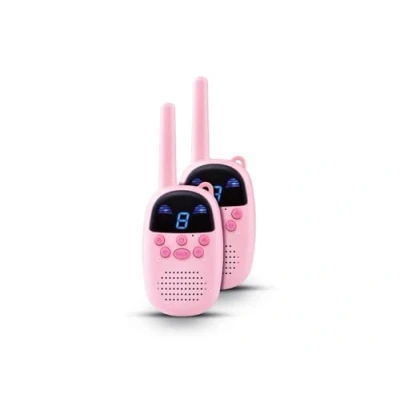 Abbildung von Silvercrest 2 Kinder Walkie Talkie, Set inkl. Gürtelklemme &amp; Batterien, Funk Reichweite bis 8* km (Rosa)