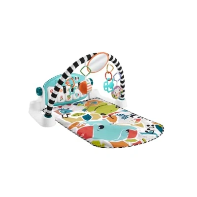 Abbildung von Fisher Price Kick &amp; Play Glow Grow Klavierteppich Kicks mit Lichtern und Sounds, Spielzeug für Neugeborene, spanische Version (HWY54)