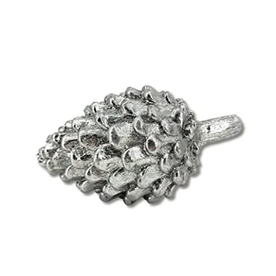 Abbildung von Polyresin Tannenzapfen Silber 7 x 13cm Dekozapfen Tisch Deko Figur