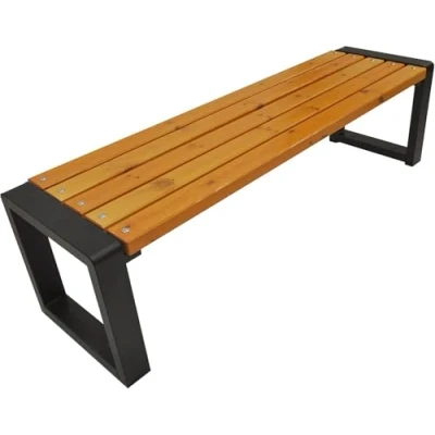 Abbildung von Primario Grande Gartenbank, Parkbank Gartenmöbel, Outdoor Bank mit 350kg Tragfähigkeit Sitzbank Holz Wetterfeste (Grande BO, Eiche, 200cm Sitzlänge, CE)