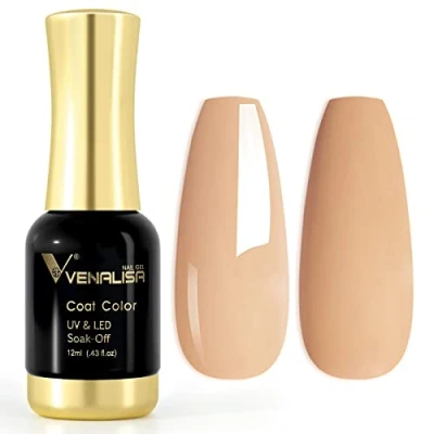 Abbildung von VENALISA UV Nagellack Gellack beige farben,Gel Nail Polish Soak Off Nägel Farbgel Kit Nature Gel für Nageldesign Maniküre 12ml