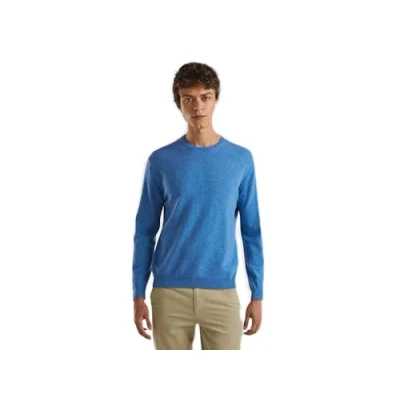 Abbildung von United Colors of Benetton MARL CREW NECK Sweatshirt, Herren, Größe: Large, Blue