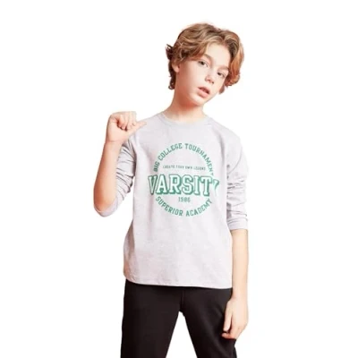 Abbildung von DeFacto Jungen Langarmshirt Modische Langarmshirts T Shirts und Longsleeve für Kinder Stilvolle