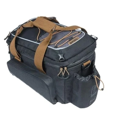 Abbildung von Basil Gepäckträgertasche Miles Mik, 9 36L, Schwarzer Schiefer, Polyester, Fahrrad kompatibel, Schwarz