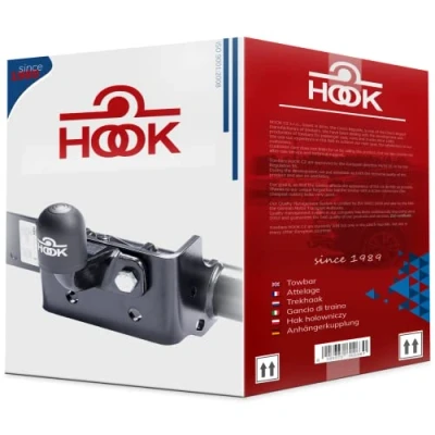 Abbildung von Hook starre AHK Anhängerkupplung kompatibel mit FIAT Talento Van/furgon 2016 2020 + universell Elektrosatz 13 polig