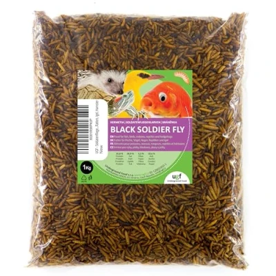 Abbildung von UGF Soldatenfliegenlarven Hermetia (1 Kg) 85 mal mehr Kalzium als lebende Mehlwürmer BSFL Vogelfutter Wildvögel Ganzjährig, Futter für Schildkröten, Ratten, Igel, Hamster