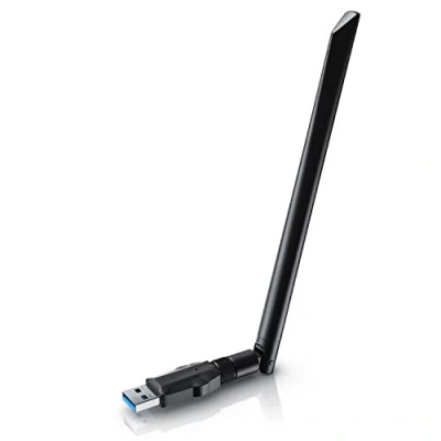 Abbildung von CSL WLAN Adapter 1200MBit/s 2,4Ghz + 5Ghz Dual Band 5 dBi externe Antenne Mini WiFi Stick 1200 MBit/s Wireless LAN USB 3.2 Gen.1 Netzwerk Dongle Für PC Desktop Laptop auch Windows 11