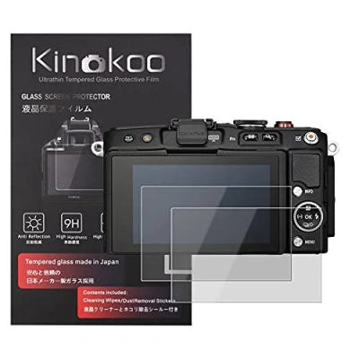 Abbildung von kinokoo Gehärtetes Glas für Olympus E PL6/E PL5/E PM2 Kristallklarer Film PL6 PL5 Displayschutzfolie Blasenfrei/Kratzfest(2er Pack)