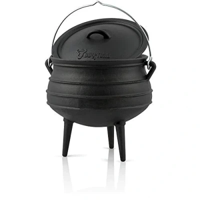 Abbildung von BBQ Toro Grilltopf Potjie ca. 8 Liter, Südafrikanischer Kochtopf aus Gusseisen mit Füßen,
