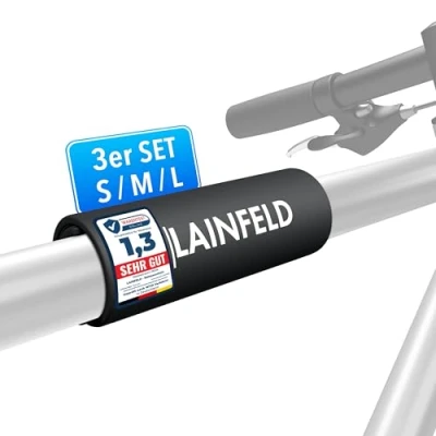 Abbildung von LAINFELD Fahrrad Rahmenschutz 3er Set Transportschutz passend für Thule Fahrradträger Carbon Rahmen Schutz Zubehör Befestigung
