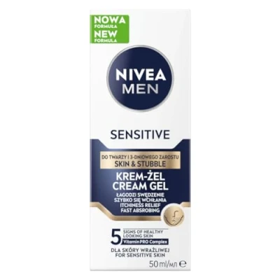 Abbildung von NIVEA MEN Sensitive Creme Gel für Gesicht und 3 Tage Barn, 50 ml