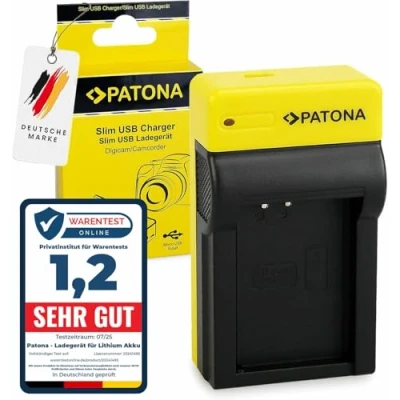 Abbildung von PATONA Slim Ladegerät für LP E12 Akkus Kompatibel mit Canon E12, LPE12, EOS 100D, M, M2, M10, M50, Rebel SL1, Akkulader kompakt &amp; leicht automatischem Abschaltsystem