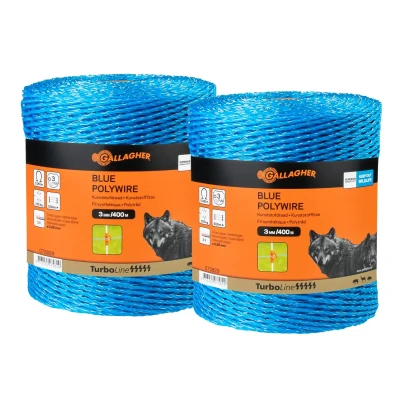 Abbildung von Gallagher Weidezaunseil Duopack Blau 2x 400m,