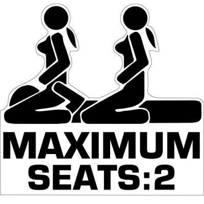 Abbildung von Sticker Maximum Seats: 2 JDM Tuning Autoaufkleber Fun Lustig Stickerbomb Sex Girls Aufkleber Moped Motorrad Simson