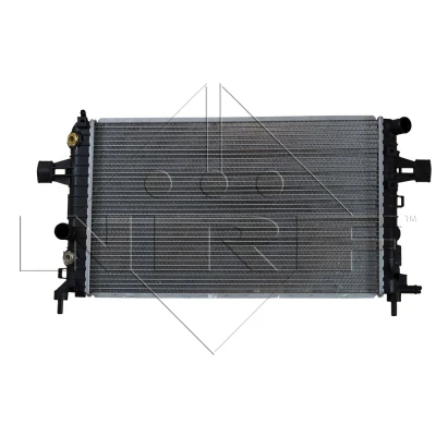 Abbildung von NRF EASY FIT 53441 Kühler, Motorkühlung Aluminium 605 366 17 mit Gummitülle Kühlrippen gelötet OPEL: Astra H Caravan, GTC, Schrägheck