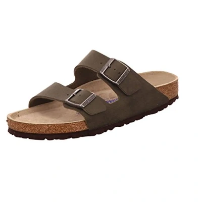 Abbildung von Birkenstock Pantolette flach khaki, Damen, Größe: 38, Khaki Schuhe
