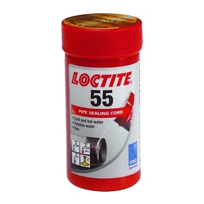 Abbildung von LOCTITE 55, Gewindedichtfaden für schnelle Dichtung, Gewindedichtung Rohrgewinde und Anschlussstücke, Gewinde aus Metall Kunststoff, 1x160m