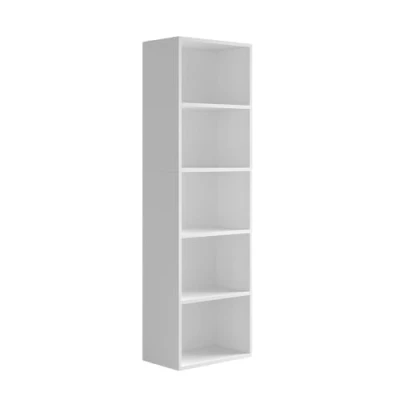 Abbildung von Vicco Bücherregal Bob, Weiß, 40 x 132 cm mit 5 Fächern