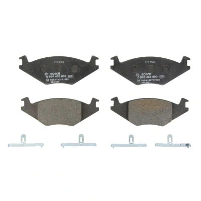 Abbildung von BOSCH 0 986 468 890 Bremsbelagsatz Low Metallic mit Feder VOLKSWAGEN: Jetta 2, Polo II Coupe, GOLF SEAT: Ibiza Cordoba I Limousine