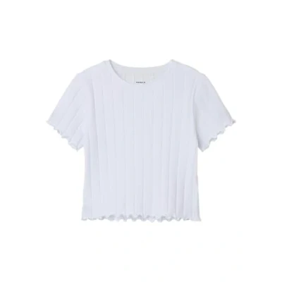 Abbildung von NAME IT Mädchen NKFNORALINA SS Crop TOP NOOS T Shirt, Bright White, 146/152 cm