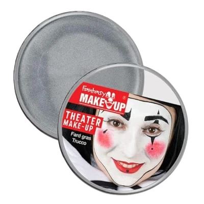 Abbildung von NEU Kinderschminke Karneval Theater Make Up / Creme Schminke auf Fettbasis, 25g, Silber