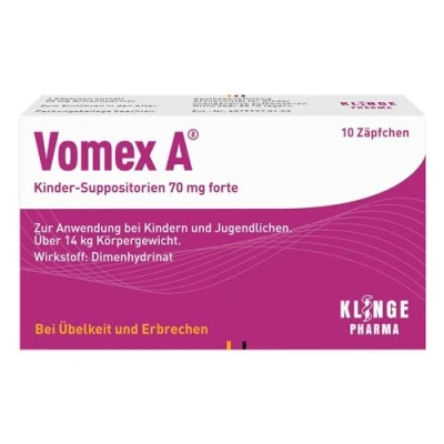 Abbildung von Vomex A® Kinder Suppositorien 70 mg 10 St