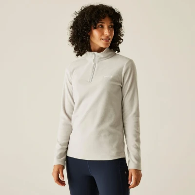 Abbildung von Damen Wandern Fleece Halbzip Hoher Kragen Sweethart. schwarz