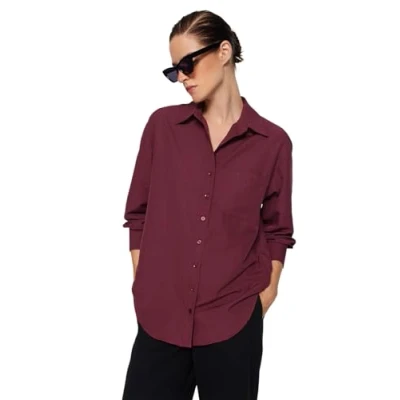 Abbildung von Trendyol Damen Gerade Lange Ärmel Plus Size Hemd