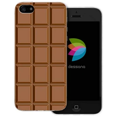 Abbildung von dessana Schokolade transparente Schutzhülle Handy Case Cover Tasche für Apple iPhone 5/5S/SE Tafel
