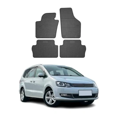 Abbildung von OMAC Gummi Fußmatten kompatibel mit VW Sharan 2010 2024 5 sitze Automatten Schwarz 4X