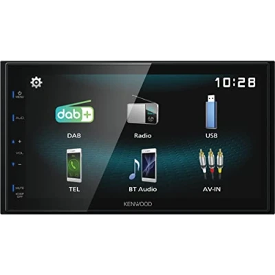 Abbildung von Kenwood DMX125DAB 17,3 cm WVGA Digital Media Receiver mit DAB+, Bluetooth und Android USB Mirroring