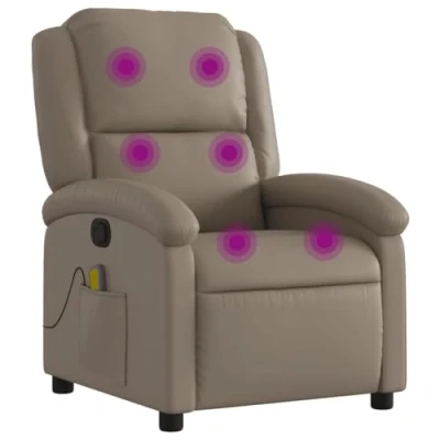 Abbildung von vidaXL Sessel Massagesessel Cappuccino Braun Kunstleder (1 St)